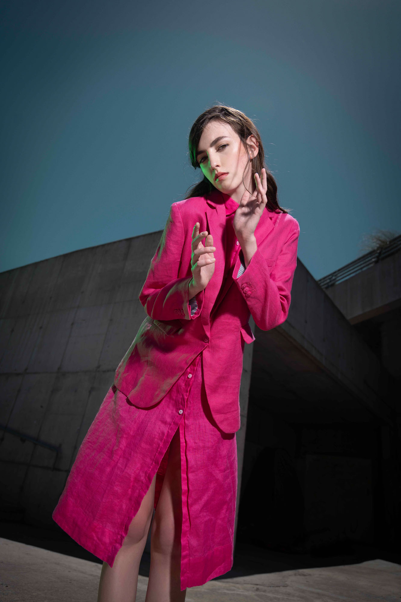 Estilo Para Ti Verde lima y fucsia, alta tendencia verano 2024 -7567