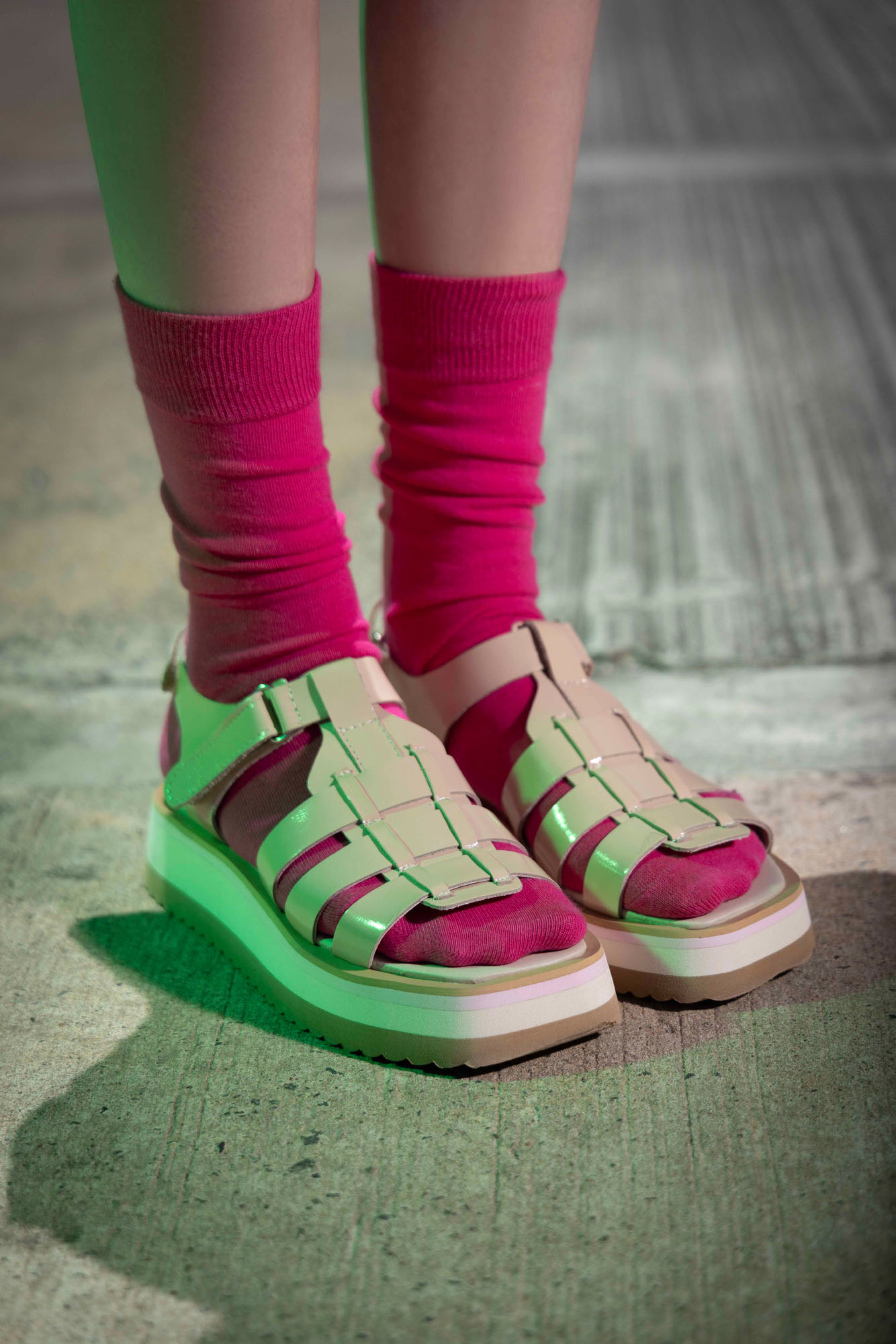 Estilo Para Ti Verde lima y fucsia, alta tendencia verano 2024 -7596