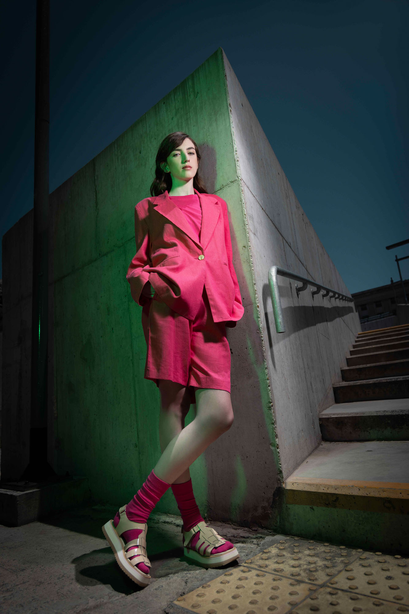 Estilo Para Ti Verde lima y fucsia, alta tendencia verano 2024 -7637